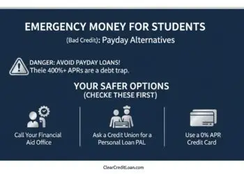 A guide to safer emergency loans for students with bad credit and payday alternatives - ClearCreditLoan Infographic