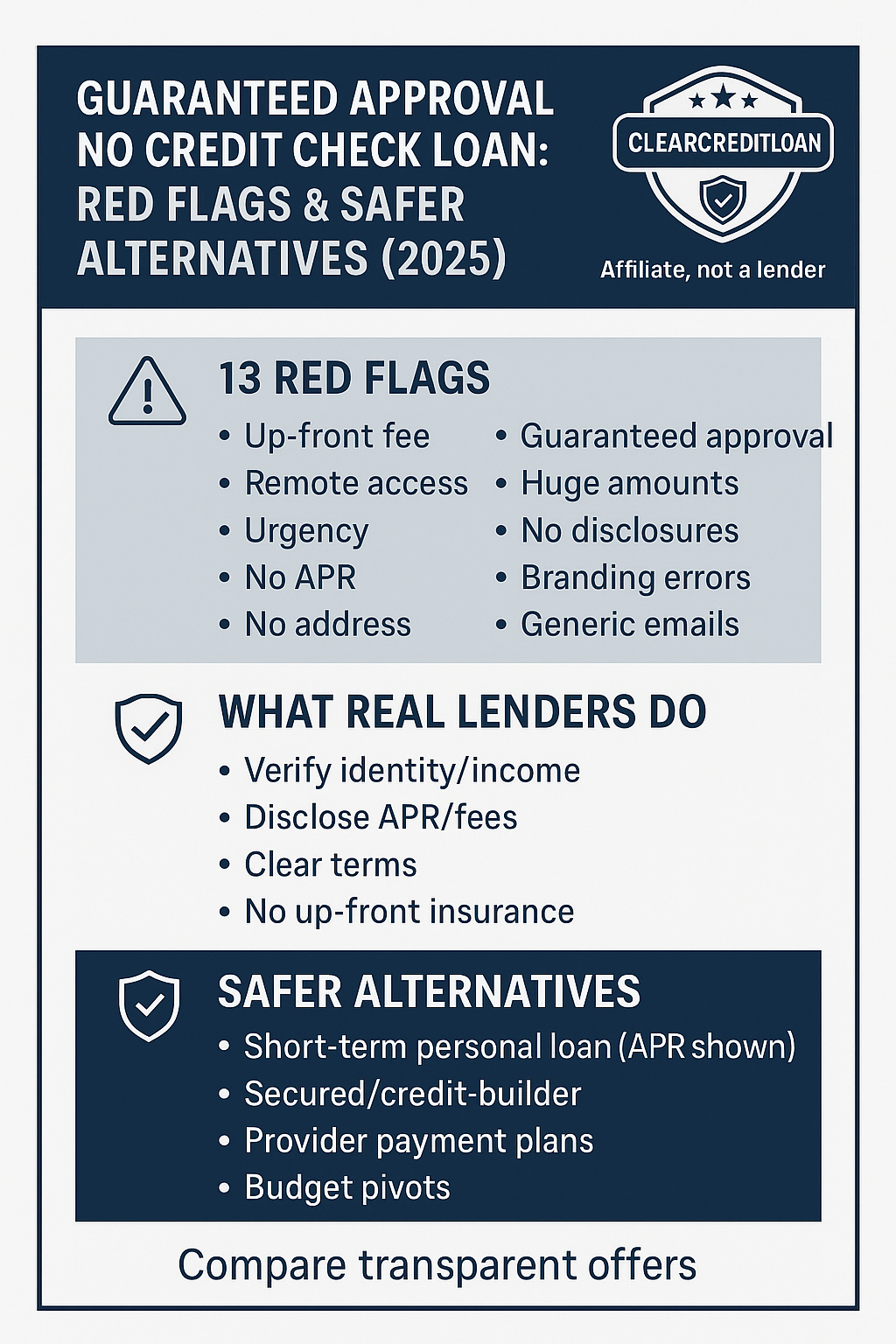 guaranteed approval no credit check loan – 13 red flags and safer alternatives
