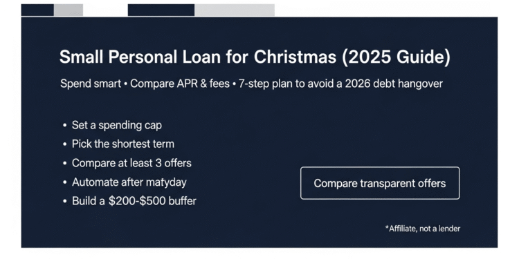 Small personal loan for Christmas – 2025 hero banner