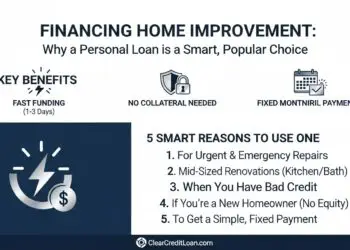An infographic showing 5 smart reasons to use a personal loan for home improvement