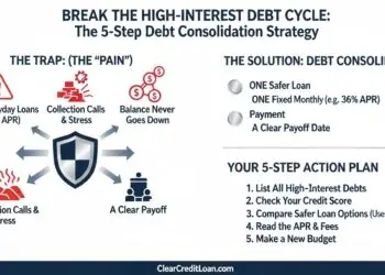 An infographic explaining how debt consolidation for high-interest loans can break the debt cycle